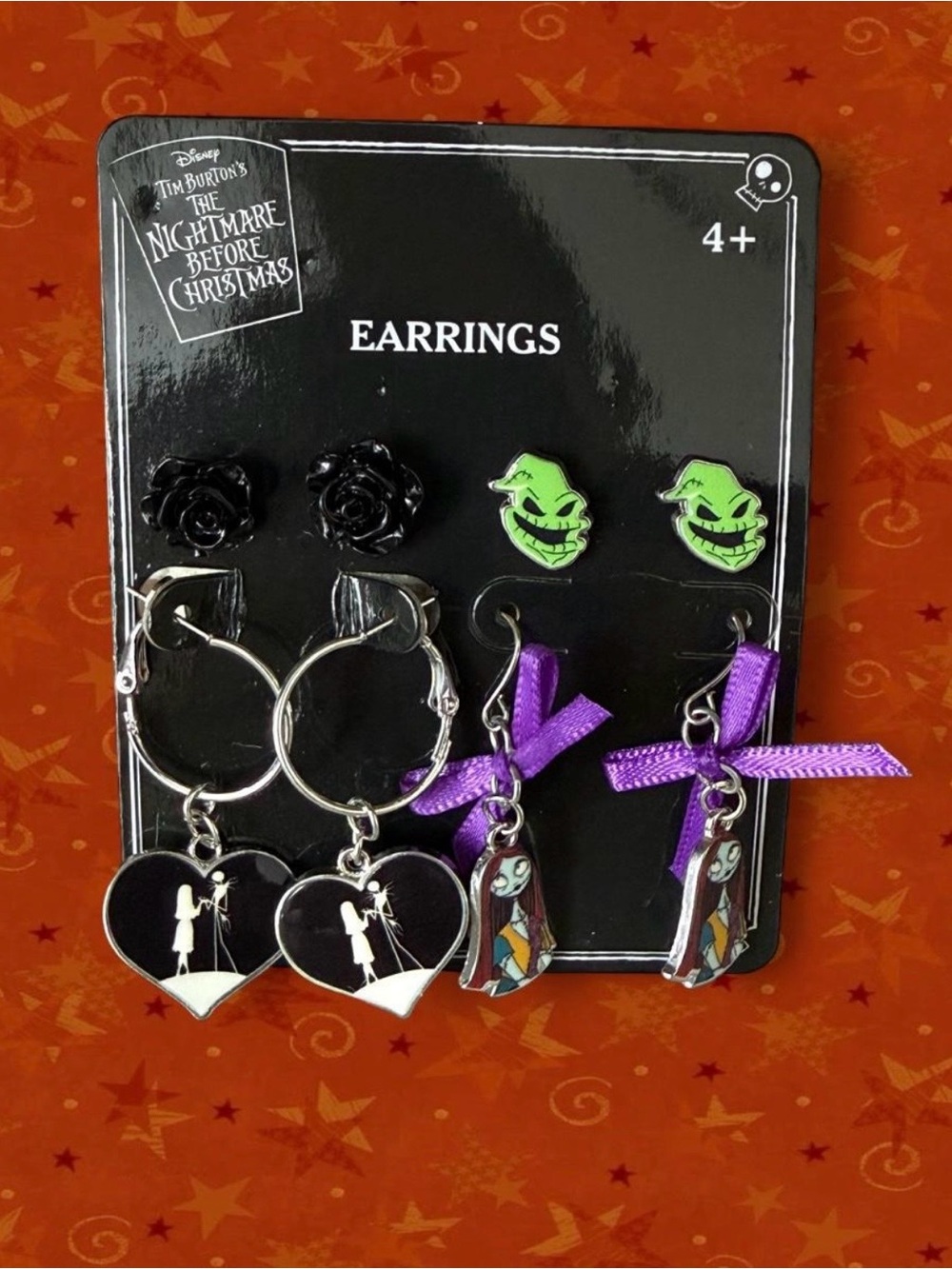 Disney Nightmare Before Christmas
Earrings Set - 4 Pairs LUV HER New